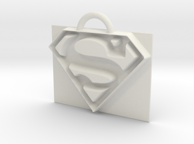 Superman logo in White Natural Versatile Plastic