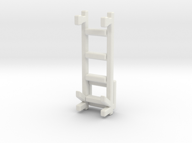 1/87 Rear Ladder 2 in White Natural Versatile Plastic
