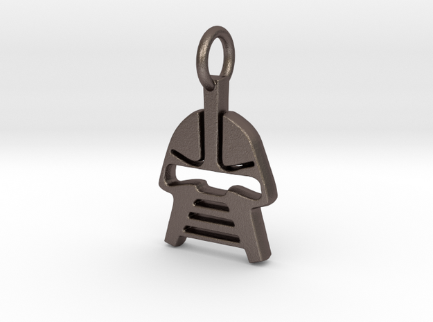 Cylon Charm in Polished Bronzed Silver Steel