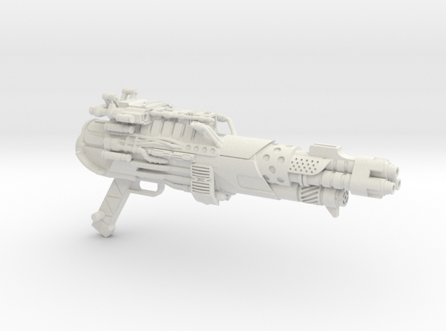 Tri-barrel Blaster for 3A Optimus Prime in White Natural Versatile Plastic