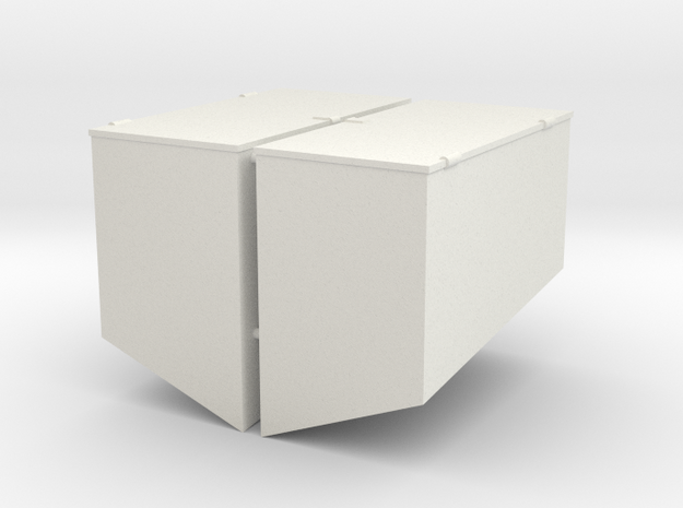 1/16 M31 Rear Stowage Boxes  in White Natural Versatile Plastic