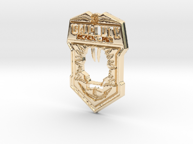 Black Ops II logo in 14k Gold Plated Brass