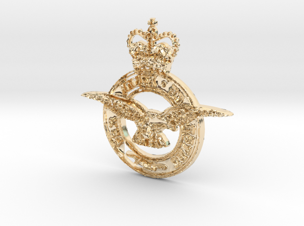 Royal air force logo in 14k Gold Plated Brass