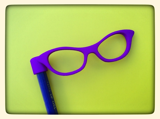 Glasses Penciltop: The Librarian in Purple Processed Versatile Plastic