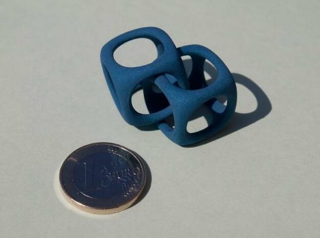 2 Cubes in Blue Processed Versatile Plastic