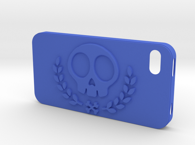 IPhone 4S Skull Case vol.2 in Blue Processed Versatile Plastic