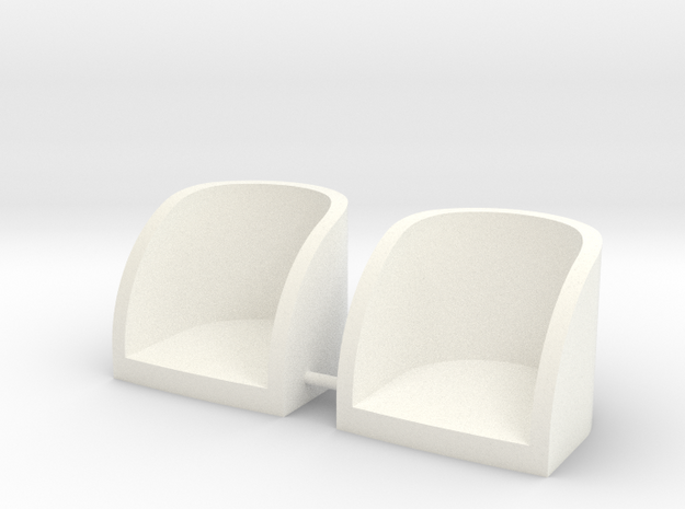 Seats in White Processed Versatile Plastic