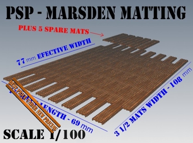 1-100 Marsden Matting Section in Tan Fine Detail Plastic