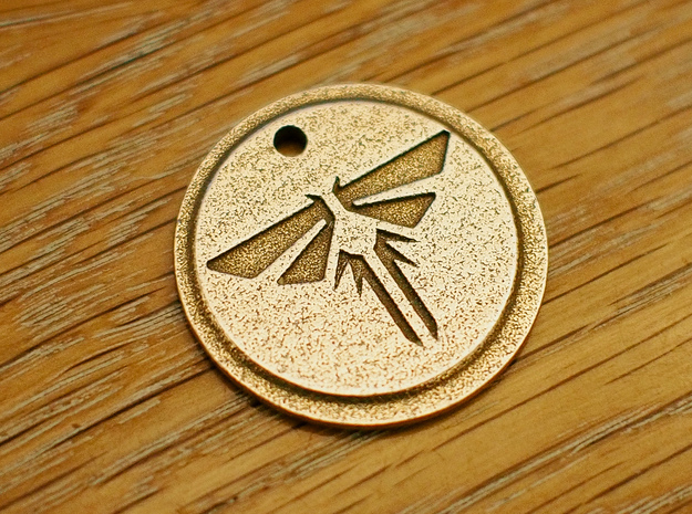 The Last of Us Firefly Pendant in Polished Bronzed Silver Steel