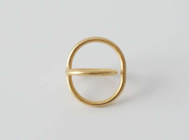 Satellite Ring  in Polished Gold Steel: 4 / 46.5