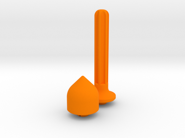 Convert Fidget Spinner to Spinning Top in Orange Processed Versatile Plastic