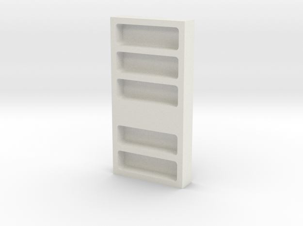 Bookcase, Wall (Space: 1999), 1/30 in White Natural Versatile Plastic