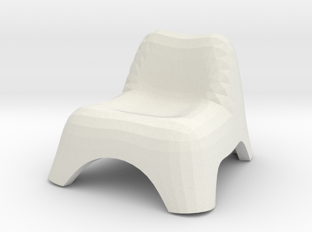 Chair, Miscellaneous 3 (Space: 1999), 1/30 in White Natural Versatile Plastic