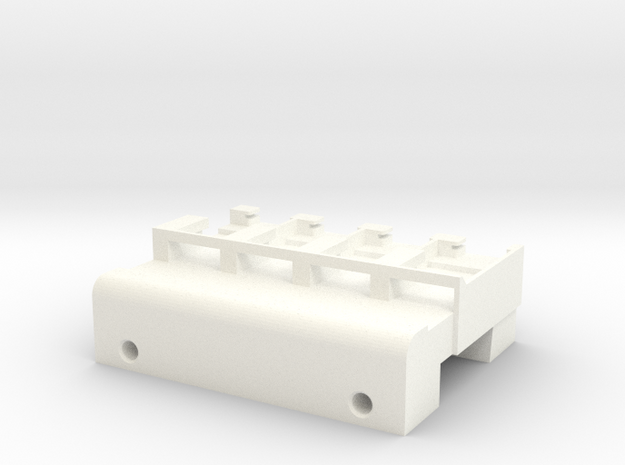 Neoden 4-Gang, 16mm feeder block in White Processed Versatile Plastic