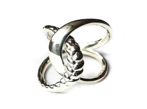 Braid Ring in Polished Silver: 9.25 / 59.625