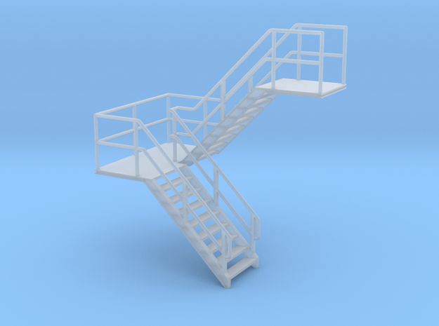 HO Staircase 39.1mm in Tan Fine Detail Plastic