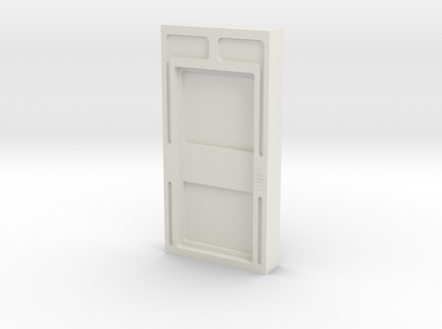 Door, Single Closed W Threshold (Space: 1999) 1/30 in White Natural Versatile Plastic