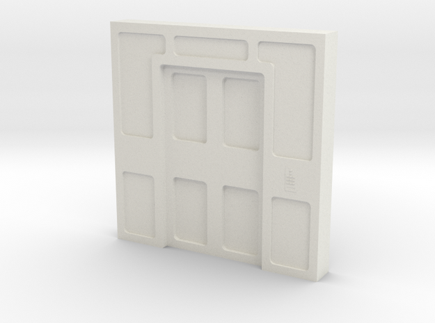 Door, Double Closed No Thrshold (Space: 1999) 1/30 in White Natural Versatile Plastic