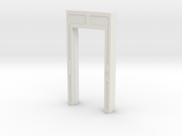 Door, Single Open No Threshold (Space: 1999), 1/30 in White Natural Versatile Plastic