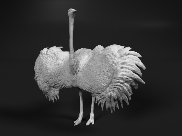 Ostrich 1:72 Wings Spread in Tan Fine Detail Plastic