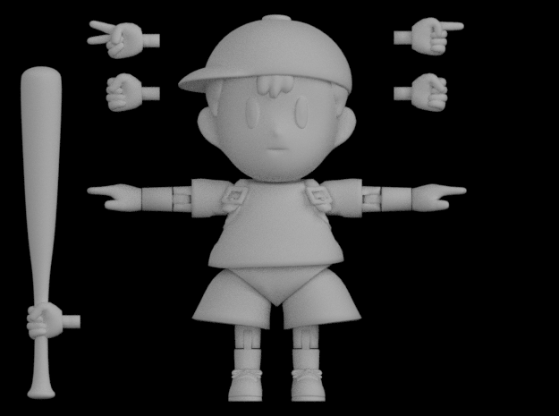 Ness Super Poseable Action Figure Kit Ver. 2 in White Processed Versatile Plastic