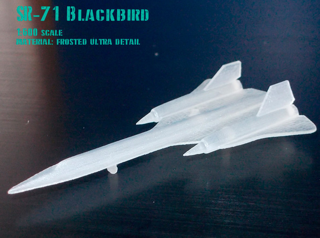 Lockheed SR-71 Blackbird in Gray PA12: 1:350