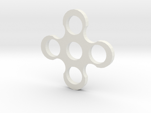 Fidgit Spinner2 in White Natural Versatile Plastic
