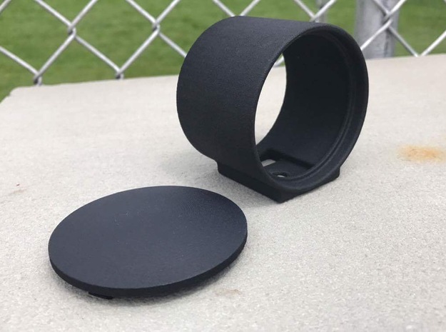 60mm Single Enclosed Gauge Pod in Black Natural Versatile Plastic