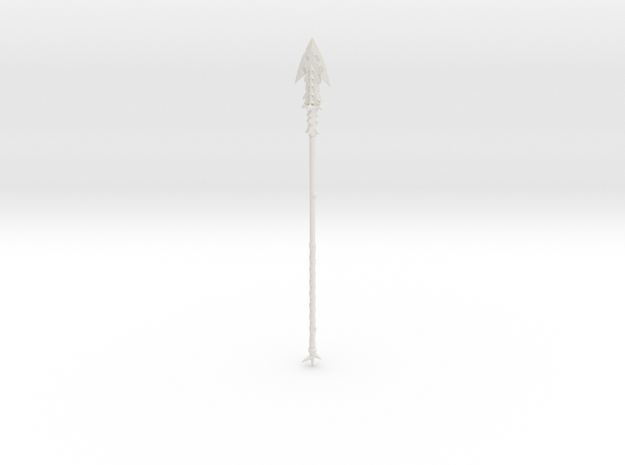 "BotW" Enhanced Lizal Spear in White Natural Versatile Plastic: 1:12