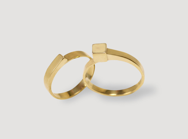 Staccato Ring in 14k Gold Plated Brass: 6 / 51.5