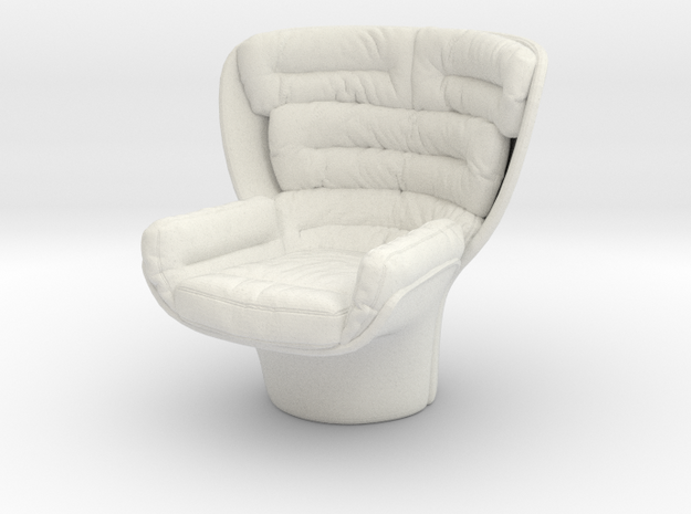 Chair, Elda HiRez (Space: 1999), 1/30 in White Natural Versatile Plastic