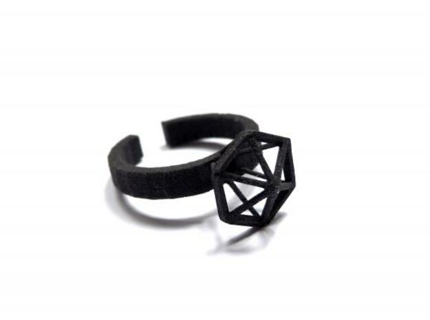 Stereodiamond Ring in Black Natural Versatile Plastic