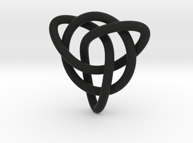 Celtic Knot Pendant in Black Natural Versatile Plastic: Small