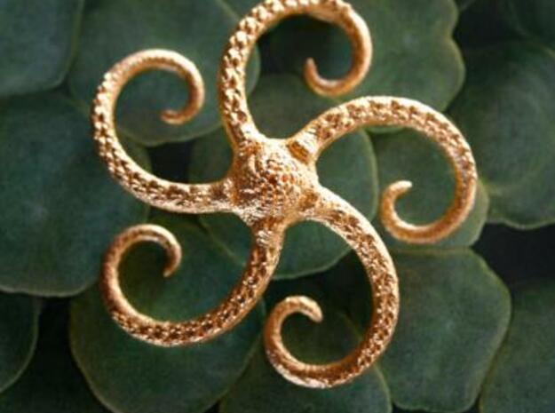 Starfish pendant in Smooth Fine Detail Plastic