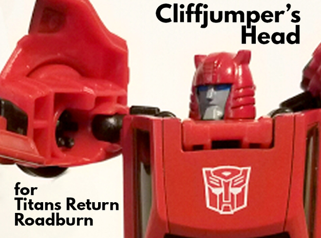 Cliffjumper Head for Titans Return Roadburn in Tan Fine Detail Plastic
