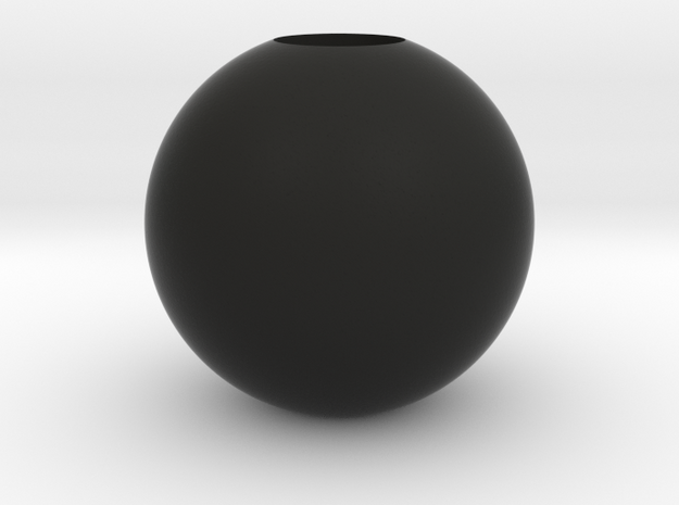 Acoustic Sphere (12.8mm mic) (40mm diameter) in Black Natural Versatile Plastic