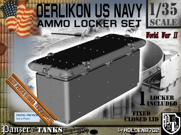 1/35 Oerlikon USN Ammo Locker Closed in White Natural Versatile Plastic