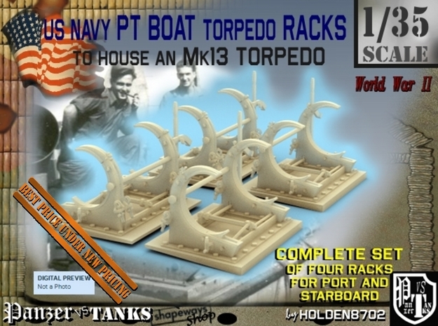 1-35 PT Torpedo Rack TypC Set1 in Tan Fine Detail Plastic