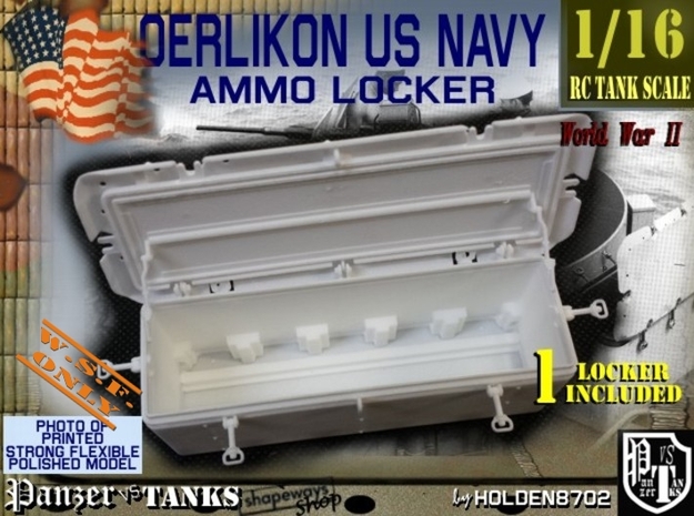 1-16 Oerlikon US Navy Ammo Locker in White Natural Versatile Plastic