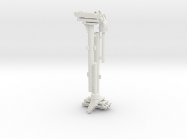 Two 1/18 scale 50 cal' pedestal mount. in White Natural Versatile Plastic