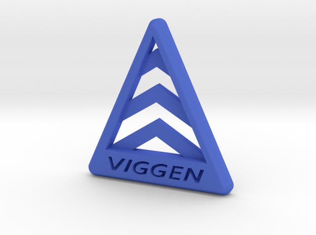 Saab Viggen Badge in Blue Processed Versatile Plastic