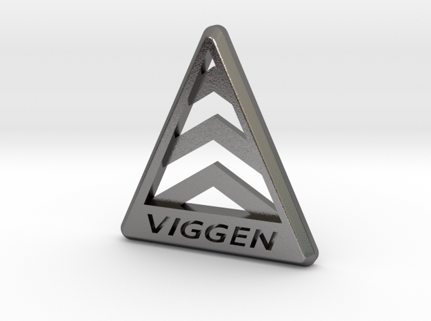 Saab Viggen Badge in Polished Nickel Steel