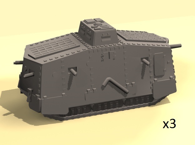1/160 WW1 A7V tank in Smooth Fine Detail Plastic