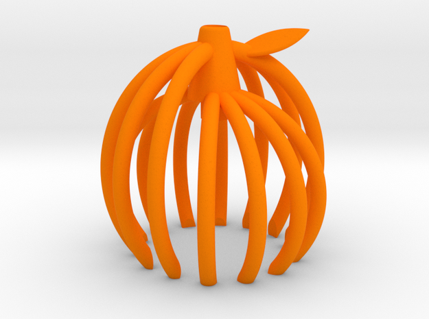 橘子吊燈 in Orange Processed Versatile Plastic: Small