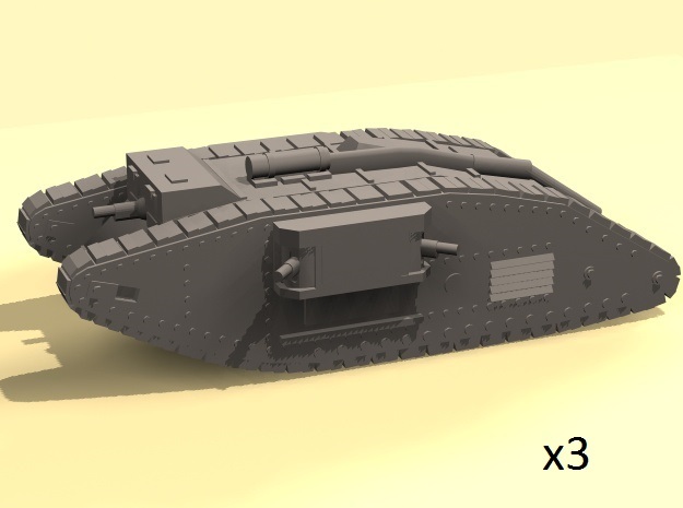 1/144 Mk.IV Female tank in White Processed Versatile Plastic