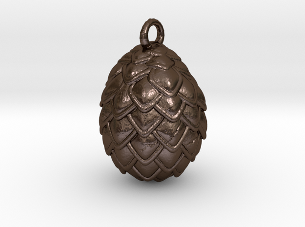 Dragon Egg Pendant in Polished Bronze Steel