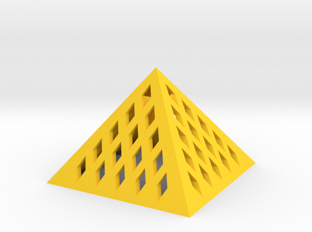 Musée du Louvre in Yellow Processed Versatile Plastic: Medium