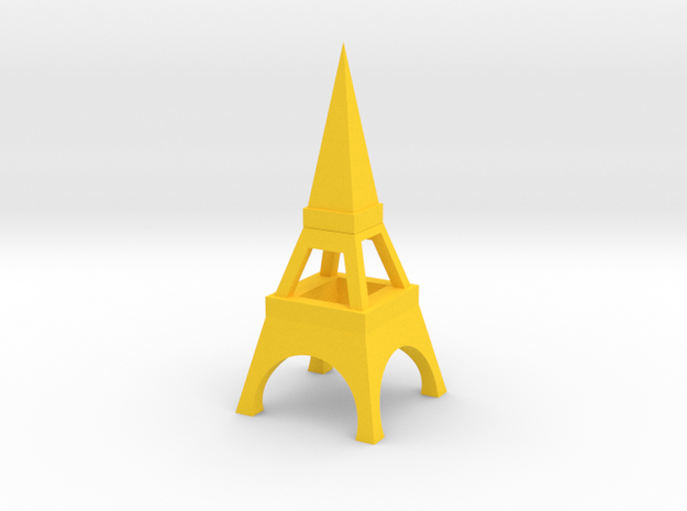 Tower in Yellow Processed Versatile Plastic: Medium