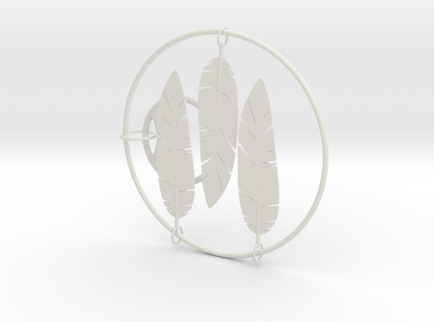Feather in White Natural Versatile Plastic: Small