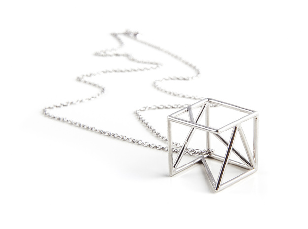 Tessellate Cube — DATA IN EXILE in Polished Silver